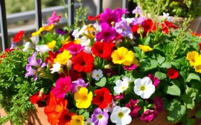 Kreative Gestaltung eines essbaren Blumenkastens für jeden Balkon